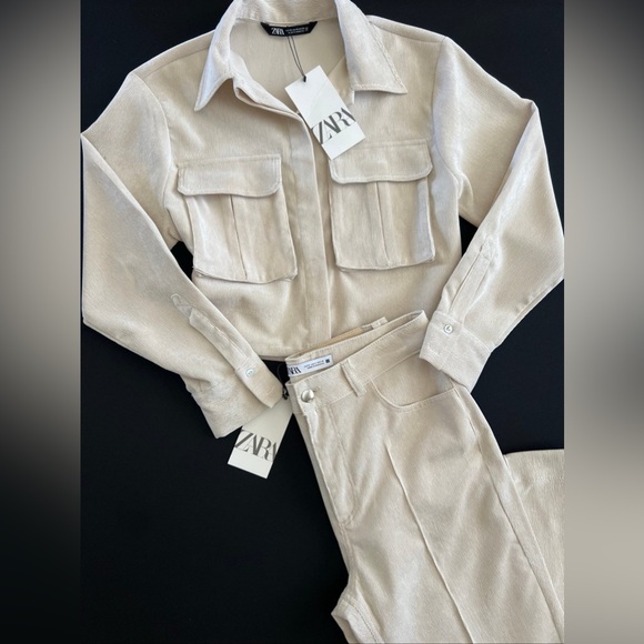 Zara Beige Corduroy Top and Pants - Picture 5 of 12